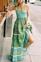 Clothing Spaghetti-strap Floral Print Dress Fashion