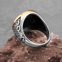 Odin Triangle Rune Signet Ring