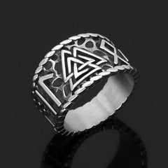 Odin Valknut Rune Amulet Ring