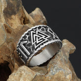 Odin Valknut Rune Amulet Ring