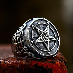 Pentagram Satan Devil Ring