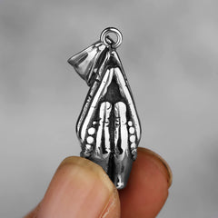 Praying-Hands Rosary Design Necklace