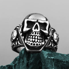 Rock Skull-Figure Design Ring