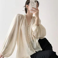 Paiye Victorian Button Blouse