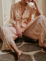 Sefina Vintage Lace Baby Dolll Blouse and Bloomer Pants Sets
