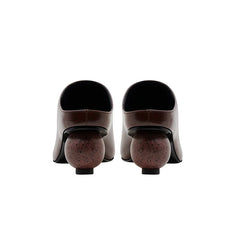 Mamiya Pointed Toe Ball Kitten Heel Pumps
