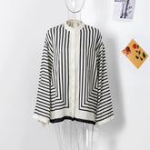 Ellia Oversized Stripe Shirt Blouse