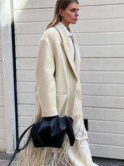 Norma Long Tassel Hem Maxi Coat