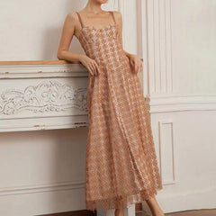 Louisa Tulle Flower Polka Dots Bustier Dress