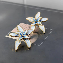 Lysandra Enamel Flower Stud Earrings