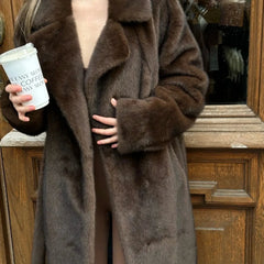 Amara Faux Mink Maxi Coat