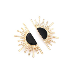 Kara Half Star Burst Geometric Earrings