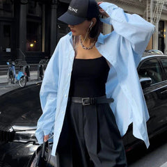 Herin Basic Oversized Dress Shirts