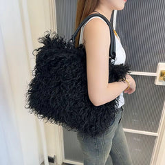 Margo Mongolian Faux Fur Tote Bag