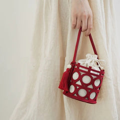 Juliana Red Mini Bucket Totes