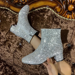 Samantha Glitter Ankle Boots