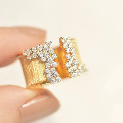 Luxe CZ Rhinestone Wrap Ring