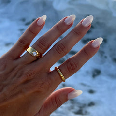 Fresh Water Pearl Inlay Vintage Ring