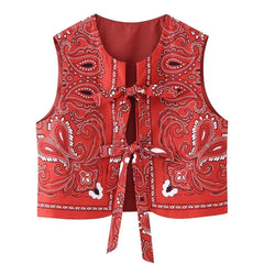 Peppi Boho Paisley Red Vest