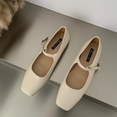 Garcelle Square Toe Mary Jane Ballet Flats