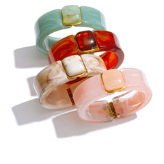 Jasmine Acrylic Wide Bracelet Bangle
