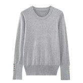 Delia Basic Long Sleeve Basic Knit Sweater