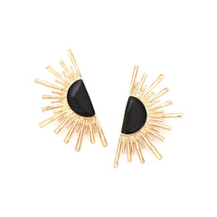 Kara Half Star Burst Geometric Earrings