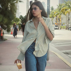 Basic Casual Pinstripe Shirts