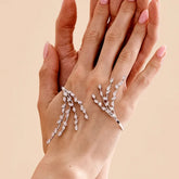 Crystal Leaf Hand Bracelet