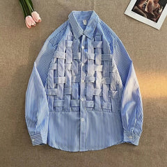 Nana Lattice Weave Casual Shirts