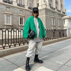 Selma Bomber Jacket with Ruched Sleeves - 7 Colors