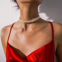 Suzanna Pearl Beads Choker