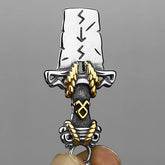 Sword-Stone Double-Sided Rune Necklace