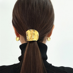 Textured Bohemia Metal Ponytail Clips - Gold or Silver