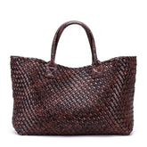 Tezza Serpentine Print Woven Tote Bag - 7 Colors