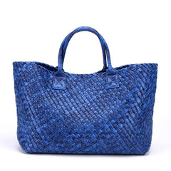Tezza Serpentine Print Woven Tote Bag - 7 Colors