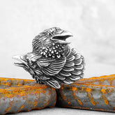 Two Entwined Ravens Ring