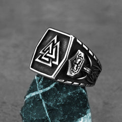 Valknut Thor's Hammer Mjolnir Ring