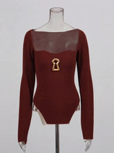 Verena Keyhole Sculpted Knit Top
