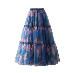 Veronica Spring Floral Prints Tiered Skirts