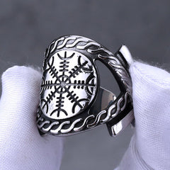 Viking Needle Work Shield Ring