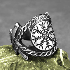 Viking Needle Work Shield Ring