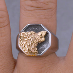 Viking Odin Wolf Ring