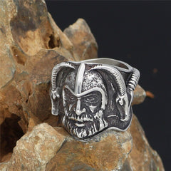 Viking and Sheep-Head Design Ring
