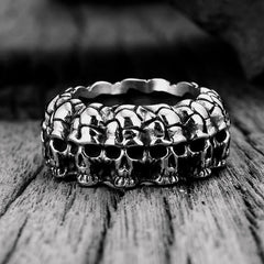 Vintage All Around Skull Ring