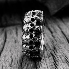 Vintage All Around Skull Ring