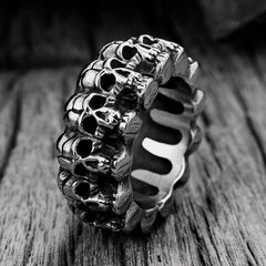 Vintage All Around Skull Ring