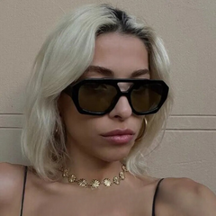 Vintage Octagon Oversized Sunglasses