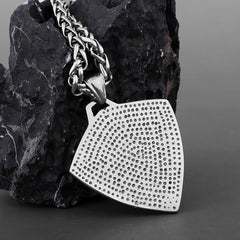 Vintage Trident Shield Necklace