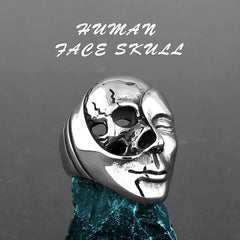 Yin-Yang Double Sided Skull-Design Ring